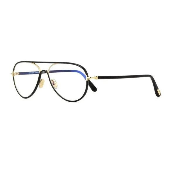NEW TOM FORD EYEGLASSES BLACK MEN AVIATOR EYEWEAR - Picture 1 of 3